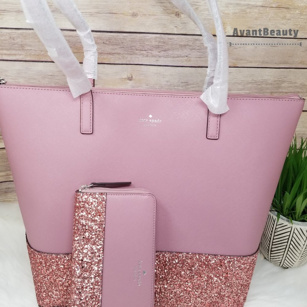 Kate spade Penny Greta Peony Tote Neda Wallet Set - Picture 8 of 15
